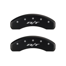Load image into Gallery viewer, MGP 4 Caliper Covers Engraved Front & Rear RT1-Truck Red finish silver ch