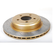 Load image into Gallery viewer, DBA 05-09 Chrysler 300 C Rear Gold Cross Drilled & Slotted KP Street Series Rotor