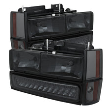 Load image into Gallery viewer, Xtune GMC Yukon 92-93 Crystal Headlights w/ Corner & LED Bumper Smoke HD-JH-GMCCK88-LED-AM-SM-SET