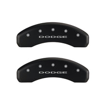 Load image into Gallery viewer, MGP 4 Caliper Covers Engraved Front & Rear With out stripes/Dodge Red finish silver ch