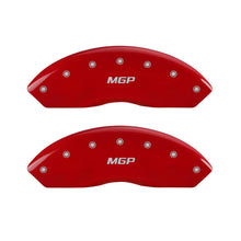 Load image into Gallery viewer, MGP 4 Caliper Covers Engraved Front & Rear MGP Red finish silver ch