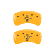 Load image into Gallery viewer, MGP Rear set 2 Caliper Covers Engraved Rear S197/Bar & Pony Yellow finish black ch