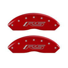 Load image into Gallery viewer, MGP 4 Caliper Covers Engraved Front & Rear Gen 5/RS Red finish silver ch