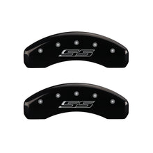 Load image into Gallery viewer, MGP 4 Caliper Covers Engraved Front & Rear Gen 5/SS Black finish silver ch