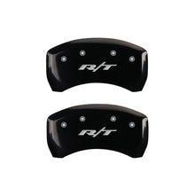 Load image into Gallery viewer, MGP 4 Caliper Covers Engraved Front & Rear RT1-Truck Black finish silver ch