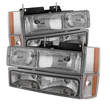 Load image into Gallery viewer, Xtune GMC Yukon 92-93 Crystal Headlights w/ Corner & Bumper Chrome HD-JH-GMCCK88-AM-C-SET
