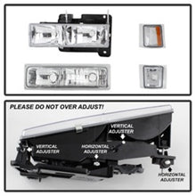 Load image into Gallery viewer, Xtune Chevy Suburban 94-98 Headlights w/ Corner & Parking Lights 8pcs Chrome HD-JH-CCK88-AM-C-SET