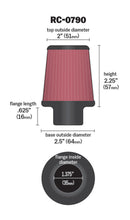Load image into Gallery viewer, K&N Universal Chrome Filter 1 3/8 inch FLG / 2 1/2 inch Base / 2 inch Top / 2 1/4 inch Height