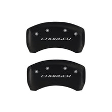 Load image into Gallery viewer, MGP 4 Caliper Covers Engraved Front & Rear Block/Charger Red finish silver ch