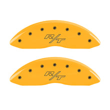 Load image into Gallery viewer, MGP 4 Caliper Covers Engraved Front & Rear Vintage Style/RT Yellow finish black ch