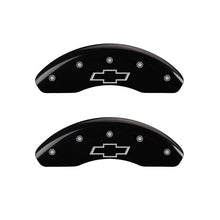Load image into Gallery viewer, MGP 4 Caliper Covers Engraved Front & Rear Gen 5/SS Black finish silver ch