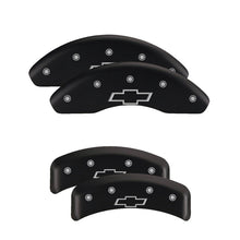 Load image into Gallery viewer, MGP 4 Caliper Covers Engraved Front & Rear Cursive/Charger Black finish silver ch