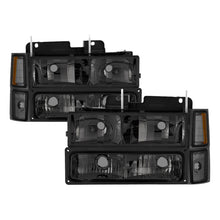 Load image into Gallery viewer, Xtune Chevy Suburban 94-98 Headlights w/ Corner & Parking Lights 8pcs Smoked HD-JH-CCK88-AM-SM-SET