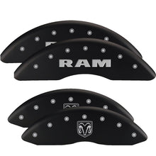 Load image into Gallery viewer, MGP 4 Caliper Covers Engraved Front & Rear MOPAR Yellow finish black ch