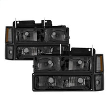 Load image into Gallery viewer, Xtune Chevy Suburban 94-98 Headlights w/ Corner & Parking Lights 8pcs Smoked HD-JH-CCK88-AM-SM-SET