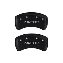 Load image into Gallery viewer, MGP 4 Caliper Covers Engraved Front & Rear MOPAR Red finish silver ch