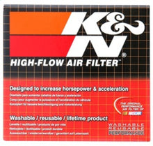 Load image into Gallery viewer, K&N Uni Chrome Oval Tapered Filter 2.125in FlgID x 4inB OL x 3inB OW x 3inT OL x 2inT OW x 2.75in H