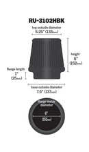 Load image into Gallery viewer, K&N Universal Rubber Filter Round Tapered 6in Flange ID x 7.5in Base OD x 5.25in Top OD x 6in Height