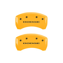 Load image into Gallery viewer, MGP 4 Caliper Covers Engraved Front & Rear With out stripes/Dodge Yellow finish black ch