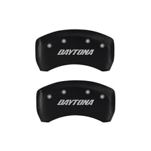 Load image into Gallery viewer, MGP 4 Caliper Covers Engraved Front & Rear Daytona Red finish silver ch