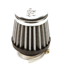 Load image into Gallery viewer, K&N Universal Chrome Filter 1 3/8 inch FLG / 2 1/2 inch Base / 2 inch Top / 2 1/4 inch Height