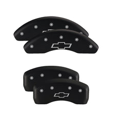 Load image into Gallery viewer, MGP 4 Caliper Covers Engraved Front & Rear Bowtie Red finish silver ch