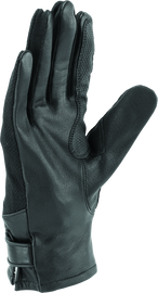 River Road Pecos Leather Mesh Gloves Black - Small