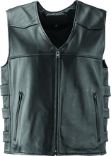 Load image into Gallery viewer, Kuryakyn Leather By River Road Plains Leather Vest Black - 4XL