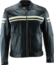 Load image into Gallery viewer, Kuryakyn Leather By River Road Hoodlum Vintage Leather Jacket Black - 3XL