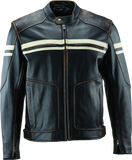 Kuryakyn Leather By River Road Hoodlum Vintage Leather Jacket Black - 3XL