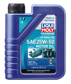 LIQUI MOLY 1L Marine 4T Motor Oil SAE 25W50