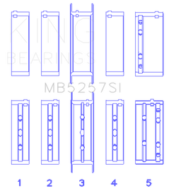 King Engine Bearings General Motors 379/V8 Ohv (Size +0.25mm) Main Bearing Set