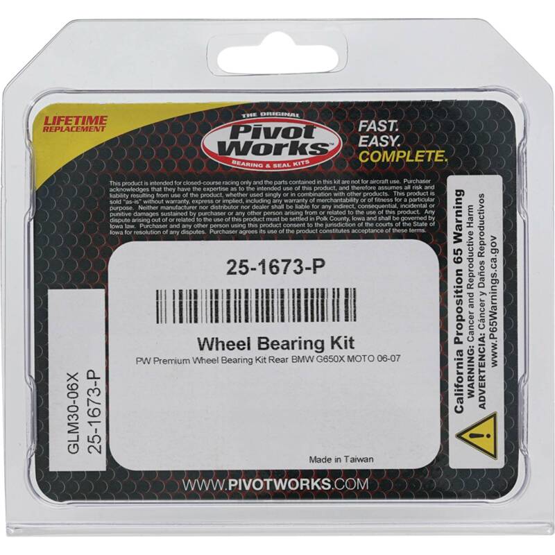 Pivot Works BMW Wheel Bearing Kit Premium Bearings