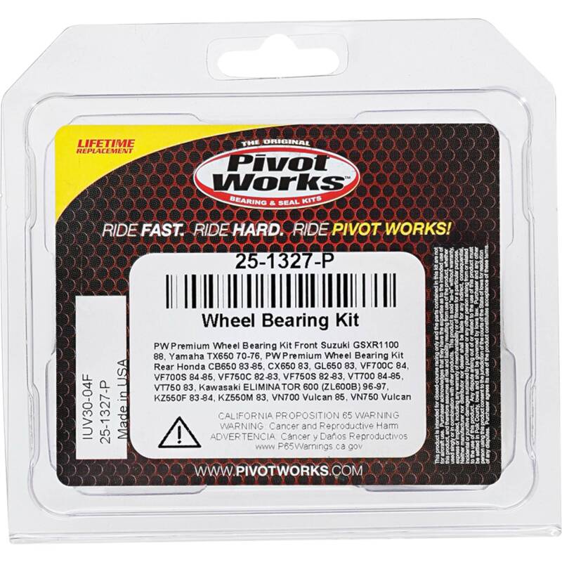 Pivot Works Honda, Kawasaki, Suzuki, Yamaha Wheel Bearing Kit Premium Bearings