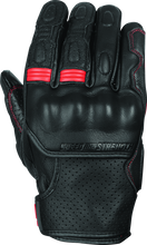 Load image into Gallery viewer, Speed and Strength Twist of Fate Leather Gloves Black/Red - XL