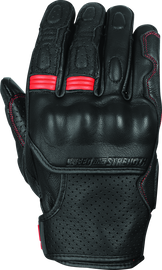 Speed and Strength Twist of Fate Leather Gloves Black/Red - XL
