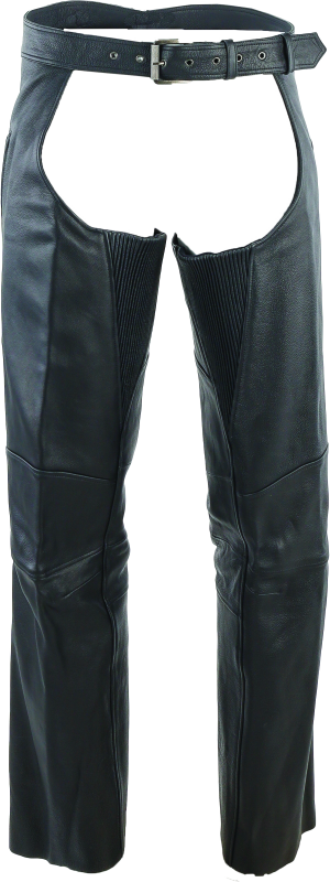 Kuryakyn Leather By River Road Longhaul Leather Chaps Black - Medium