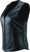 Load image into Gallery viewer, Kuryakyn Leather By River Road Plains Leather Vest Black Womens - Small