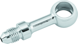 Twin Power Chrome Brake Fitting 7/16 Inch X AN3 Straight Banjo Adaptor