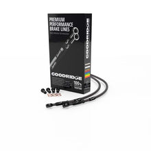 Load image into Gallery viewer, Goodridge 1986 Kawasaki GTR1000 A1 Carbon Front SS Brake Lines w/Black Fittings