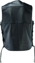 Load image into Gallery viewer, Kuryakyn Leather By River Road Old Skool Leather Vest Black - Large