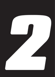 Hardline Dirt Digits 3pk 4 in. - High Gloss Number 2 - White