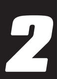 Hardline Dirt Digits 3pk 5.5 in. - High Gloss Number 2 - White
