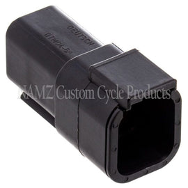 NAMZ Deutsch DTM 6-Position Receptacle w/6 Stamped Terminals & Wedgelock - Black (HD 74106-98BK)