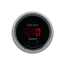 Load image into Gallery viewer, Autometer 52.4mm Black Switchable 0-100 Fuel Level / 8-18V Voltmeter Sport-Comp Elite Digital Gauge