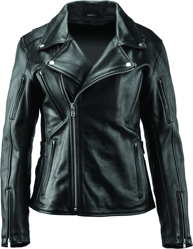 River Road Ironclad Classic Leather Jacket Black Womens - 3XL