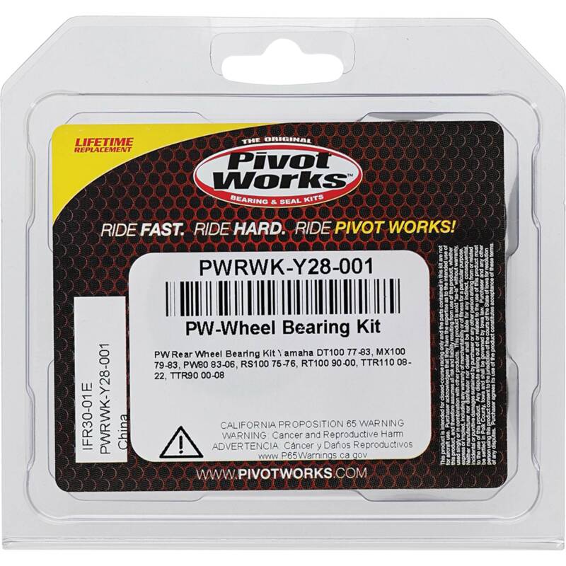 Pivot Works 83-06 Yamaha PW80 PW Rear Wheel Bearing Kit