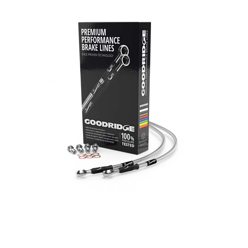 Goodridge 77-78 Honda CJ250 T Clear Front SS Brake Lines