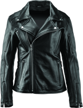 Load image into Gallery viewer, River Road Ironclad Classic Leather Jacket Black Womens - Large