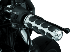 Kuryakyn Premium ISO Grips Without Throttle Boss Throttle-By-Wire Chrome